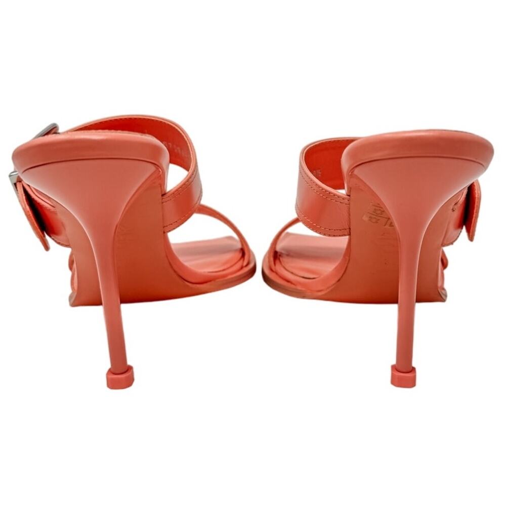 Alexander McQueen Double Buckle Slide Mule Sandals Apricot size 38.5 US8.5 - Picture 6 of 15